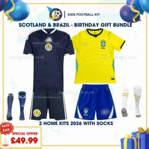 Scotland and Brazil Home kids kits 2026