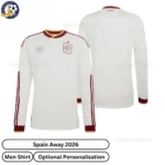 Spain Away Men Shirt 2026-over view-long sleeve