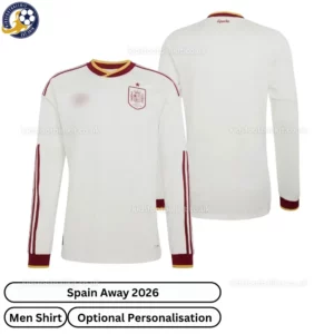 Spain Away Men Shirt 2026-over view-long sleeve