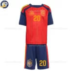 Spain Home Kids Kit 2026-front view-PEDRI 20