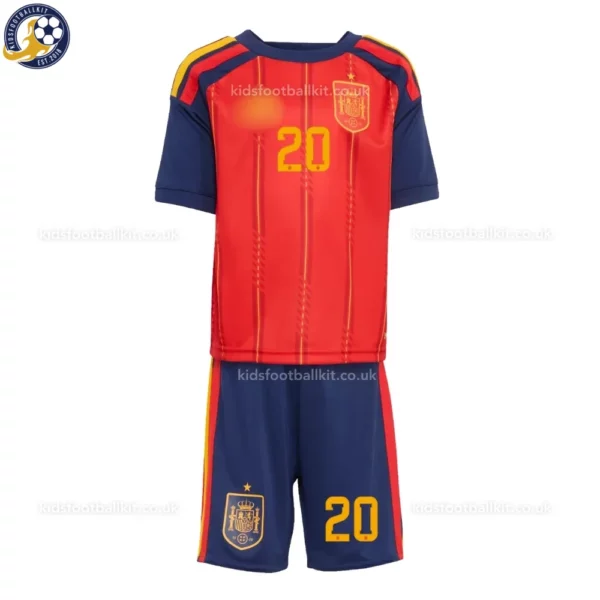 Spain Home Kids Kit 2026-front view-PEDRI 20