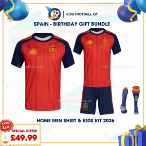 Spain home men shirt & kids kits 2026