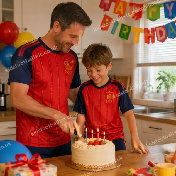 Spain home men shirt & kids kits 2026-image