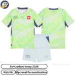 Switzerland away kids kit 2026-over view