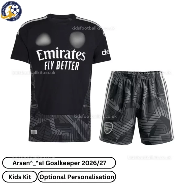 ar-snl goalkeeper kids kit 26_27-front view-black