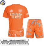 ar-snl goalkeeper kids kit 26_27-front view-orange