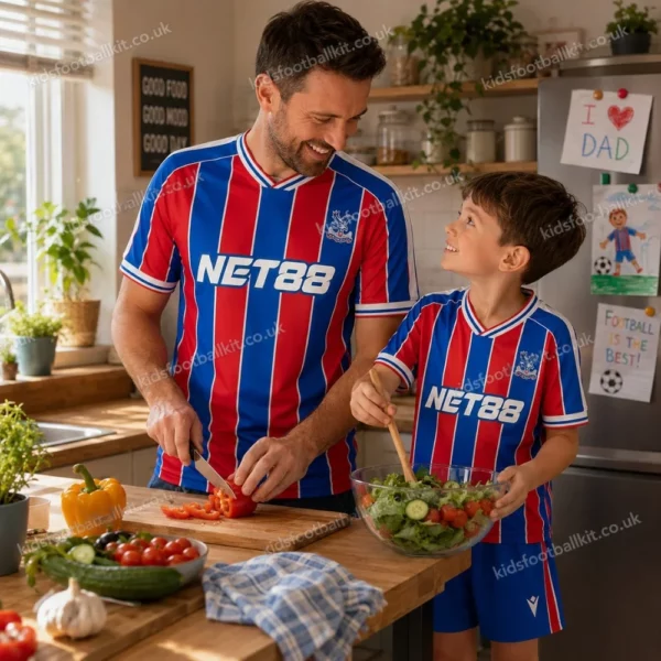 crystal palace home men shirt and kids kit 25_26-image