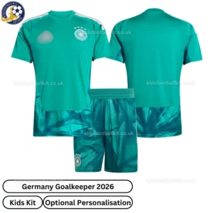germany goalkeeper kids kit 2026-over view-green