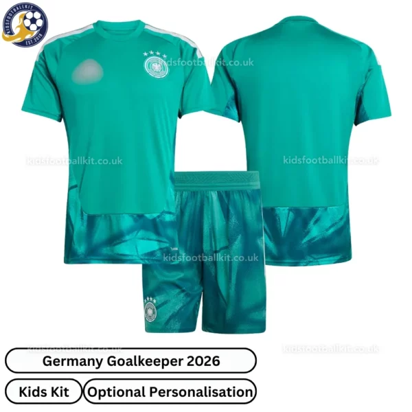 germany goalkeeper kids kit 2026-over view-green