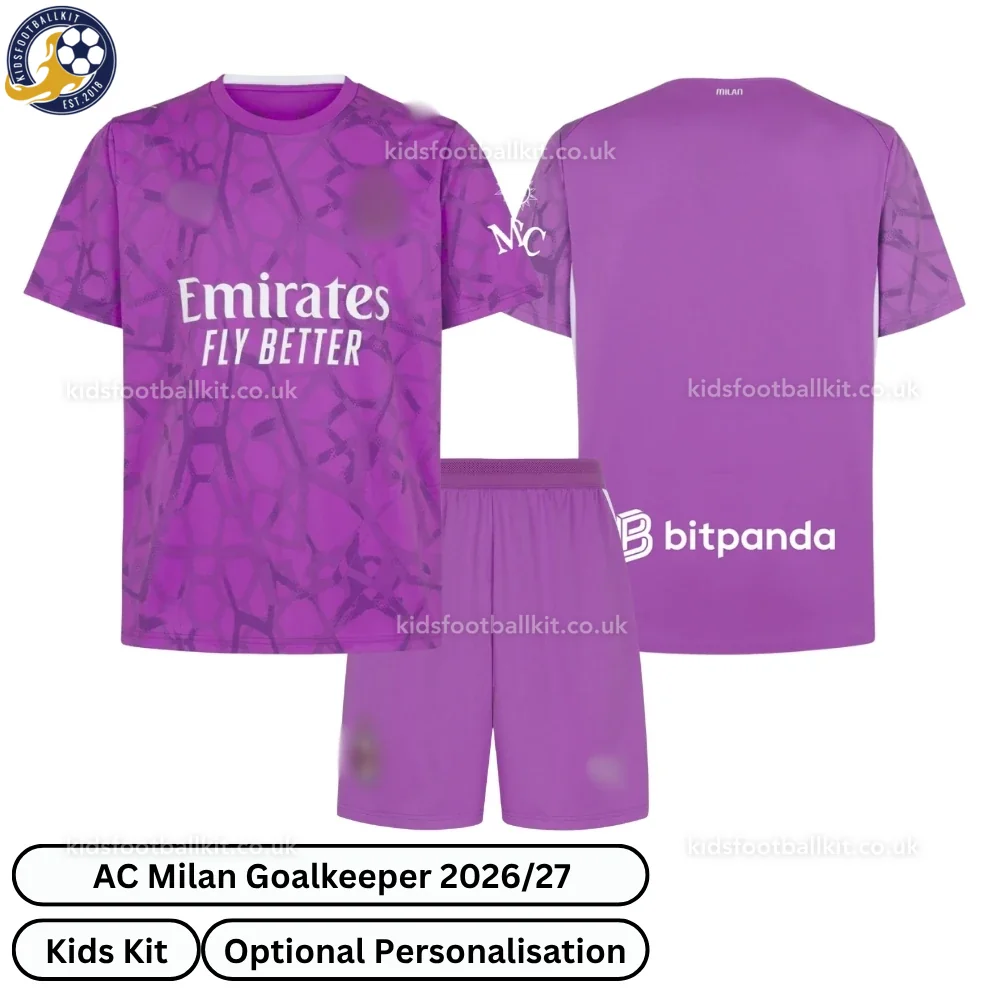 AC Milan Goalkeeper Kids Football Kit 2026/27 (No socks)