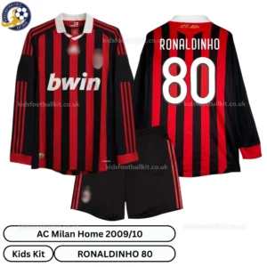 AC Milan Home Kids Kit 09_10-over view-RONALDINHO 80