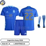 Argentina-Away-Kids-Football-Kit-2024_25-–-L.MARTINEZ-22-With-Socks
