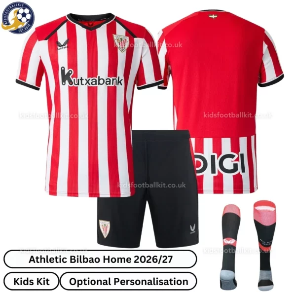 Athletic Bilbao Home Kids Kit 26_27-over view with socks