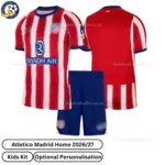 Atletico Madrid Home kids kit 2026_27-over view