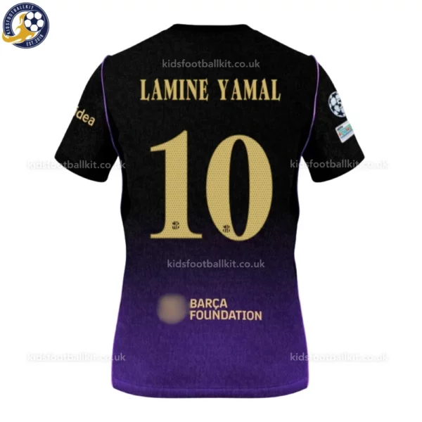 Barcelona Away Kids Kit 26_27-back view-LAMINE YAMAL 10
