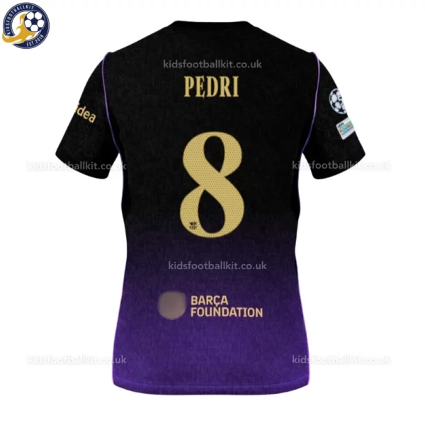 Barcelona Away Kids Kit 26_27-back view-PEDRI 8