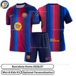 Barcelona Home Men and kids kit 26_27-over view