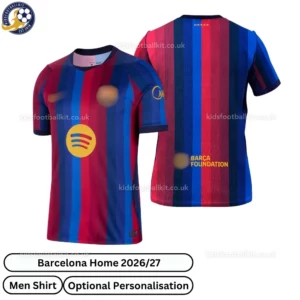Barcelona Home Men shirt 26_27-over view