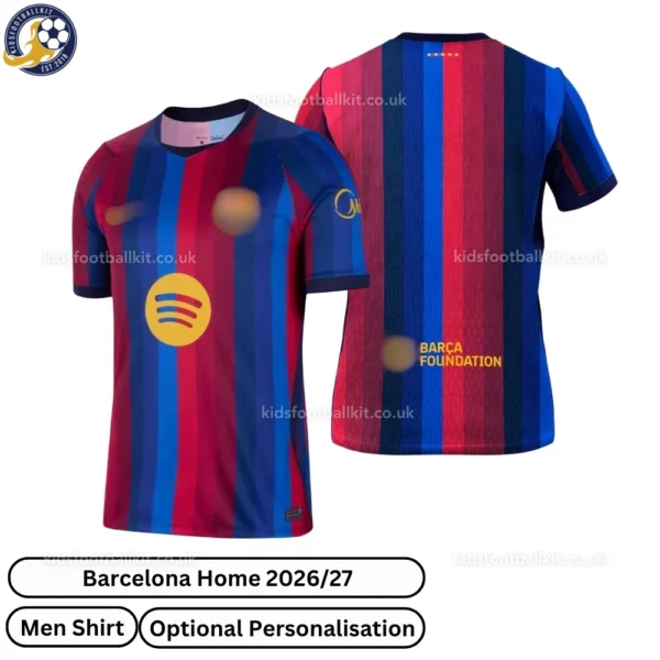 Barcelona Home Men shirt 26_27-over view