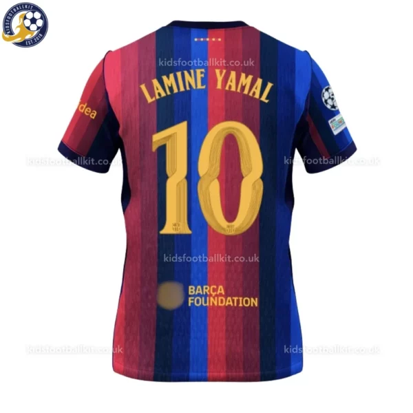 Barcelona Home kids kit 26_27-back view-LAMINE YAMAL 10