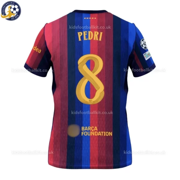 Barcelona Home kids kit 26_27-back view-PEDRI 8