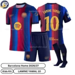 Barcelona-Home-kids-kit-26_27-over-view-LAMINE-YAMAL-10-with-socks