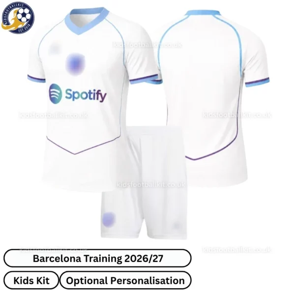 Barcelona Training Kids Kit 26_27-over view-white