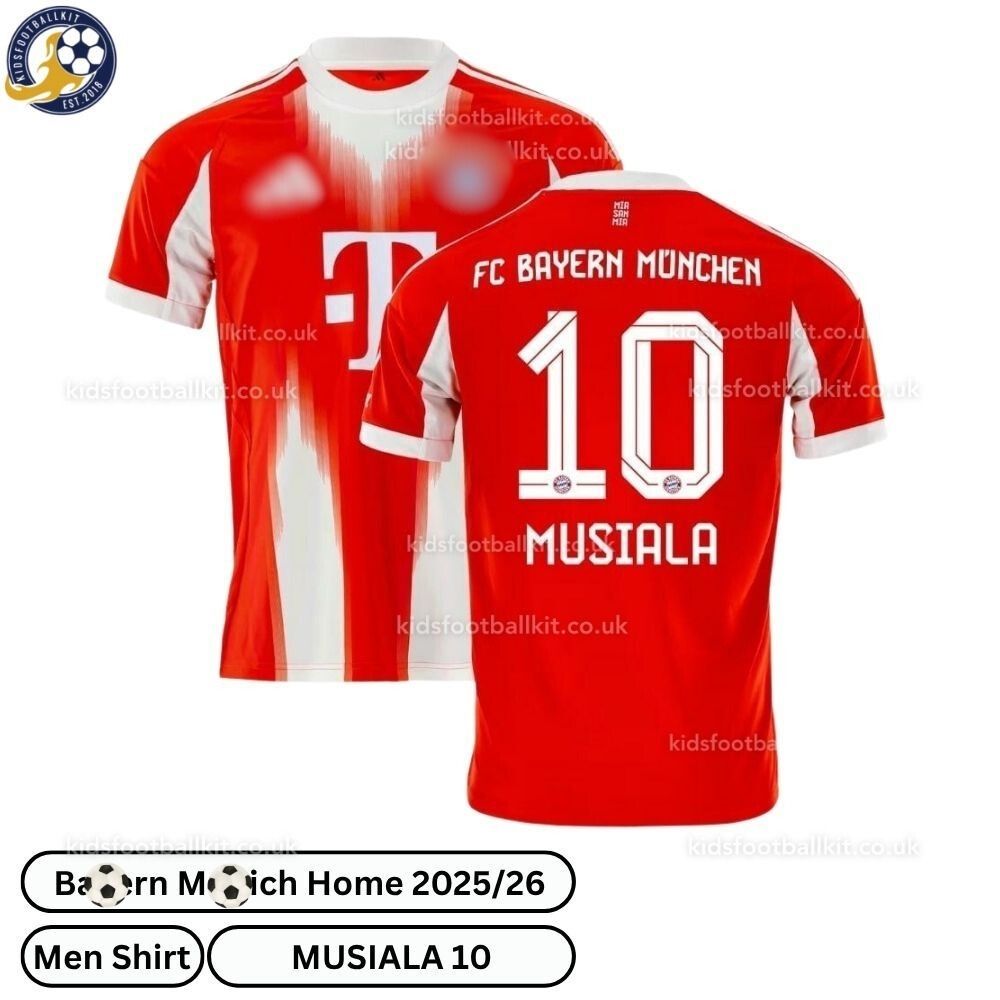 Bay^_^rn Home Men Football Shirt 2025/26 – MUSIALA 10