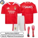 Benfica Home Kids Kit 26_27-over view with socks