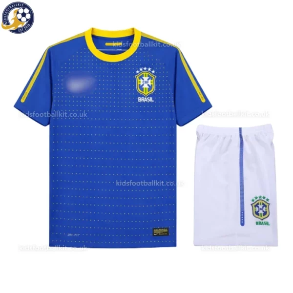 Brazil Away Kids Kit 2010-front view