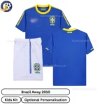 Brazil Away Kids Kit 2010-over view