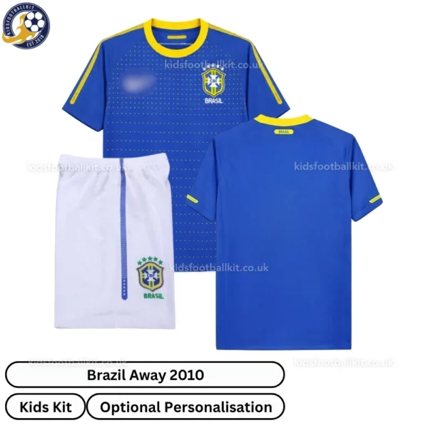 Brazil Away Kids Kit 2010-over view