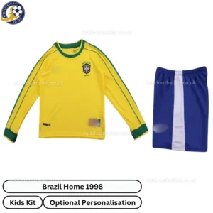 Brazil home kids kit 1998-front view-long sleeve