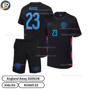 England Lionesses Away Kids Football Kit 2025 - RUSSO 23 (No Socks)