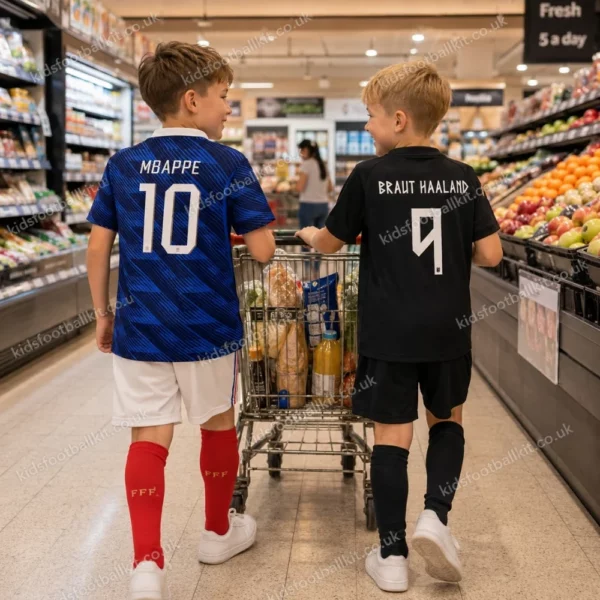 France home and Norway away Kids Kit 2026_MBAPPE 10 and BRAUT HAALAND 9-image