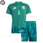 Germany goalkeeper kids kit 2026-front view-green-NEUER 1