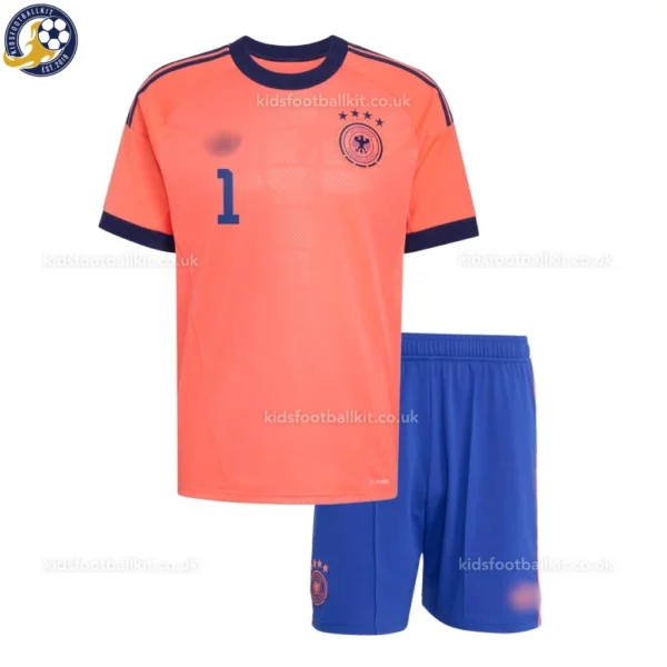 Germany goalkeeper kids kit 2026-front view-orange-NEUER 1
