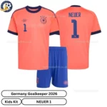 Germany goalkeeper kids kit 2026-over view-orange-NEUER 1