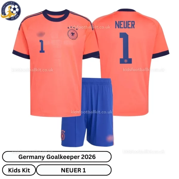 Germany goalkeeper kids kit 2026-over view-orange-NEUER 1