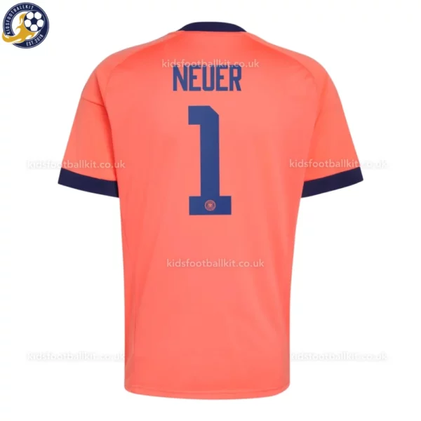 Germany goalkeeper kids shirt 2026-back view-orange-NEUER 1