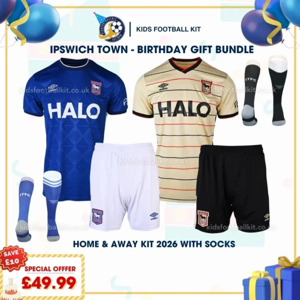 Ipswich Town home and away kids kit 2026