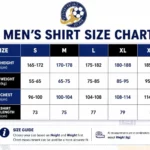 KFK_size chart_men shirt normal