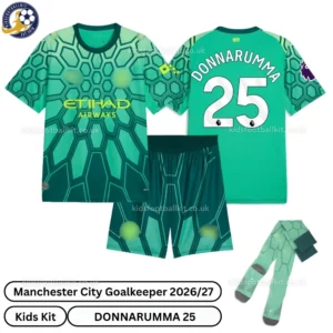 Manchester City Goalkeeper Kids Kit 26_27-over view-green-DONNARUMMA 25