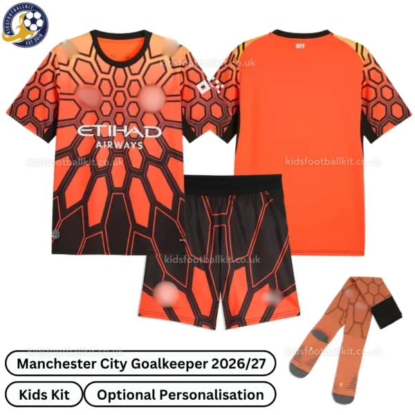 Manchester City Goalkeeper Kids Kit 26_27-over view with socks
