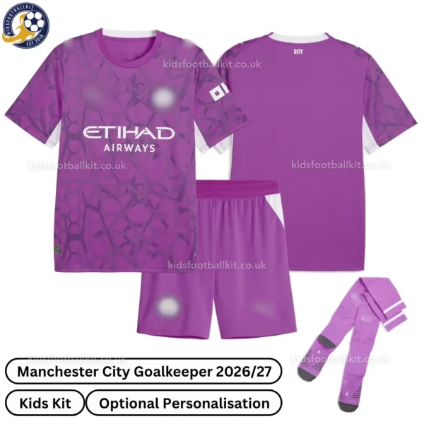 Manchester City Goalkeeper Kids Kit 26_27-over view with socks-pink