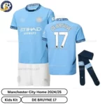 Manchester-City-Home-Kids-Football-Kit-24_25-DE-BRUYNE-17-over-view-with-socks-blur