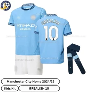 Manchester-City-Home-Kids-Football-Kit-24_25-GREALISH-10-over-view-with-socks-blur