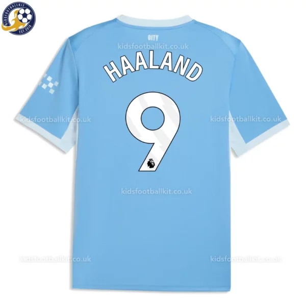 Manchester City Home Kids Kit 26_27-back view-HAALAND 9