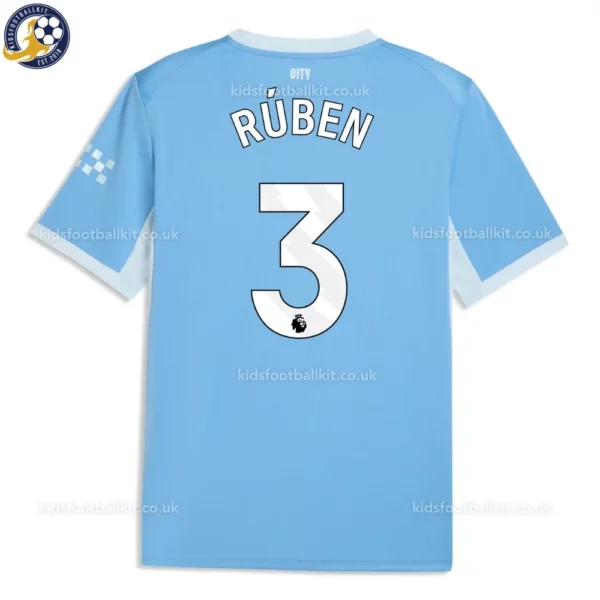 Manchester City Home Kids Kit 26_27-back view-RÚBEN 3