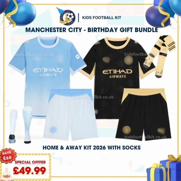 Manchester city home and away kids kit 26_27